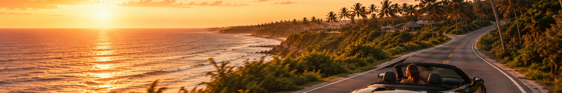 Highway through the Riviera Maya used to compare the ADO bus, private transfers, and rental cars