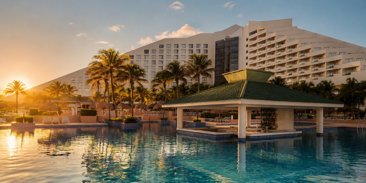 Крупный курорт Канкуна для сравнения южной Hotel Zone