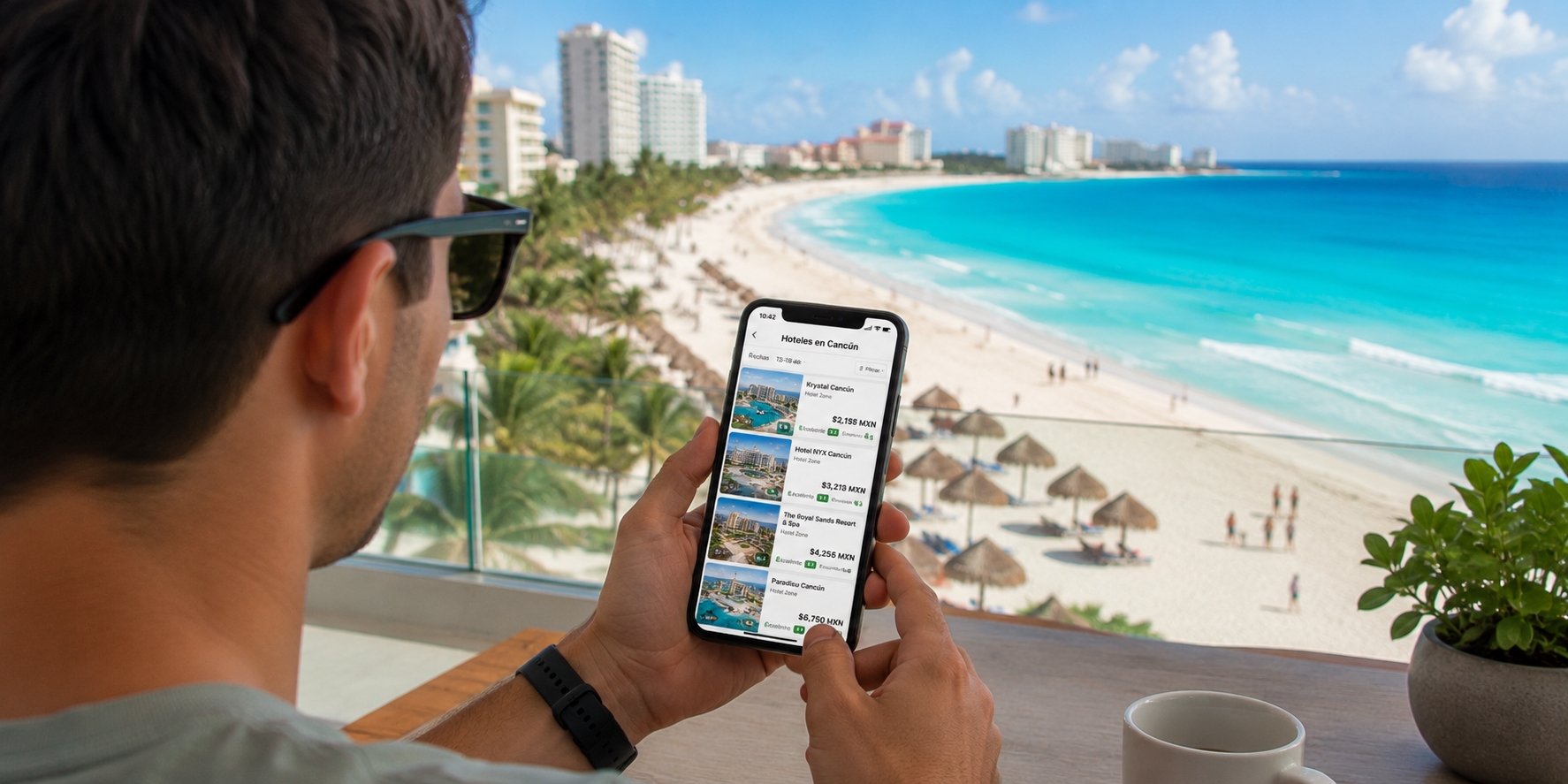 Condo-style suite hotel with kitchenette in the Cancun Hotel Zone