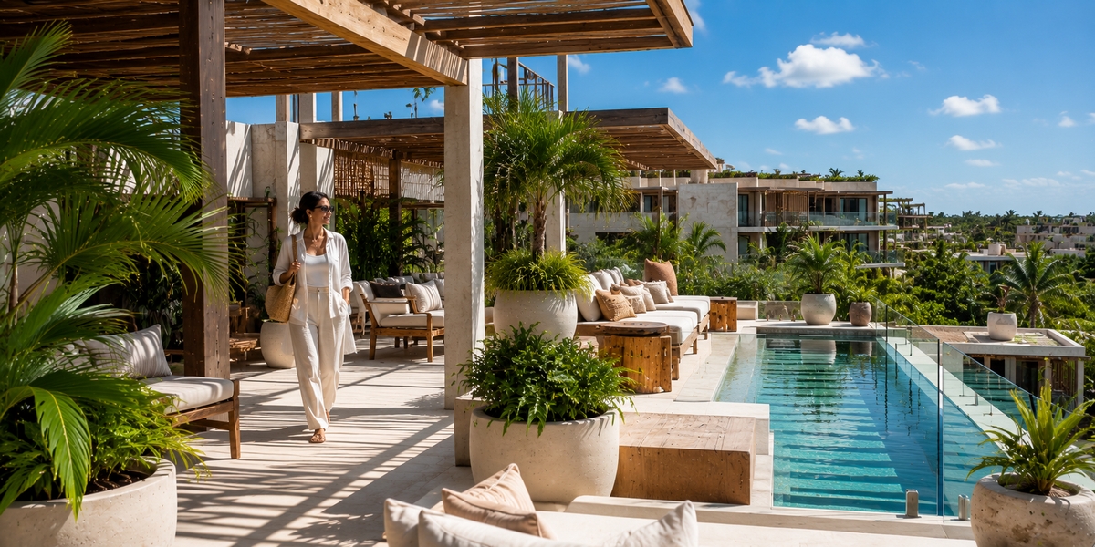 Визуал Aloft Tulum для современной базы в Aldea Zama