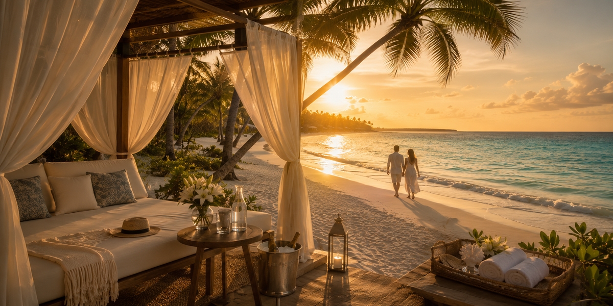 Пляж Belmond Maroma с мягким песком и спокойной водой, признанный одним из лучших на Ривьера-Майя