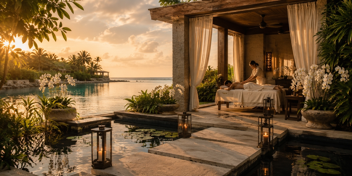 Частная лагуна и полуостров Nizuc Resort and Spa недалеко от аэропорта Канкуна для роскошного оздоровительного отдыха