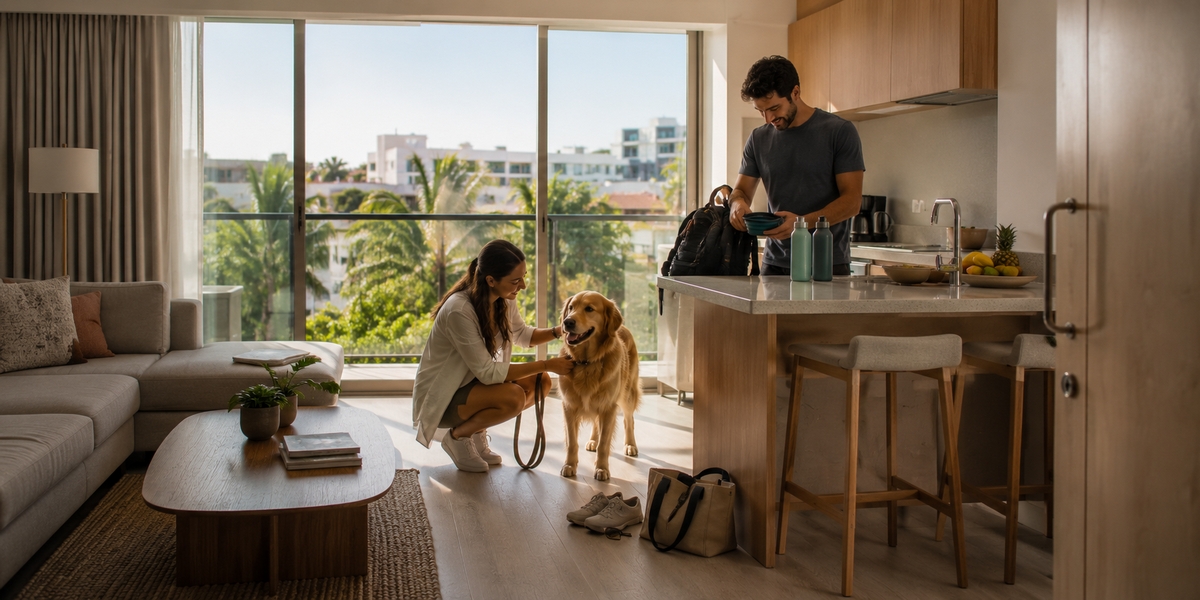 Будівля з люксами Residence Inn Playa del Carmen як приклад pet-friendly мережевого готелю