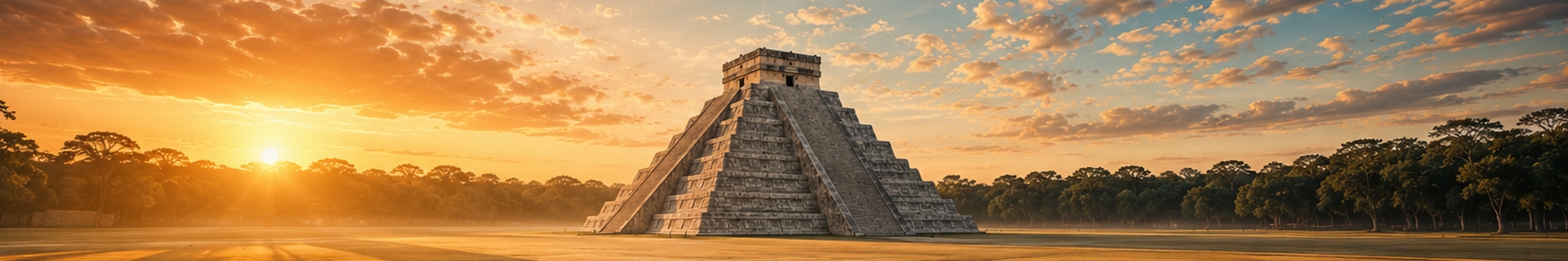 El Castillo pyramid at Chichen Itza under a clear sky, representing the main Mayan ruins near Cancun