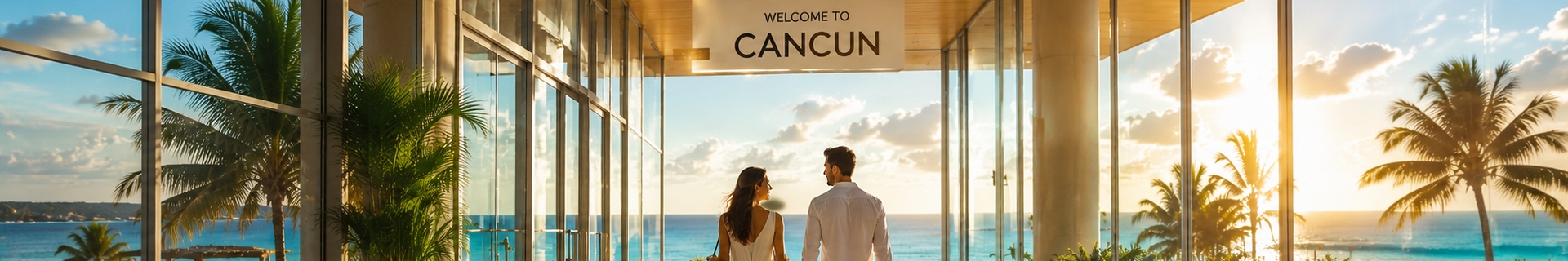 Arrival at a Mexican airport with passport in hand, illustrating Mexico entry requirements for US and Canadian travelers