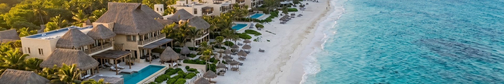 Tulum coastline and hotel strip used to illustrate the cost of a Tulum trip