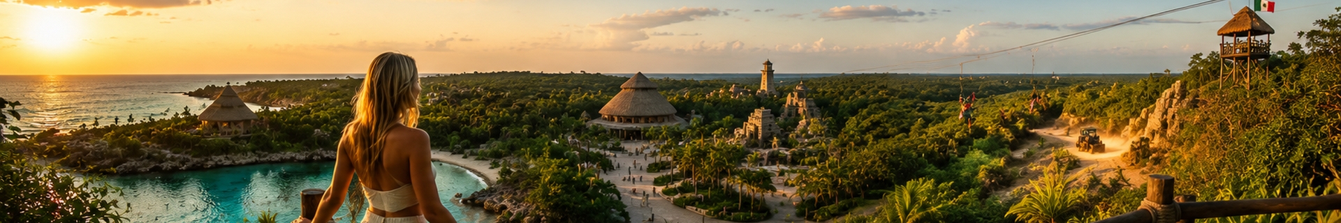 Turquoise inlet, jungle and underground river in a Riviera Maya eco-park